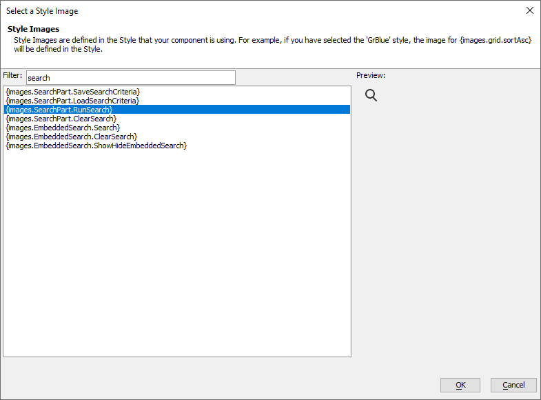 Selecting the image to display from the images in the UX
Component's style.
